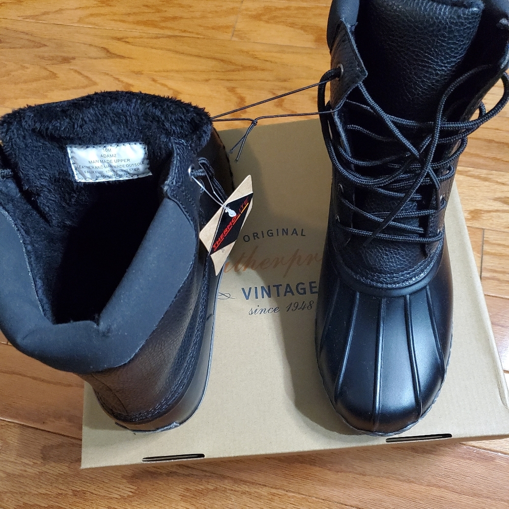 Vintage weatherproof duck boots